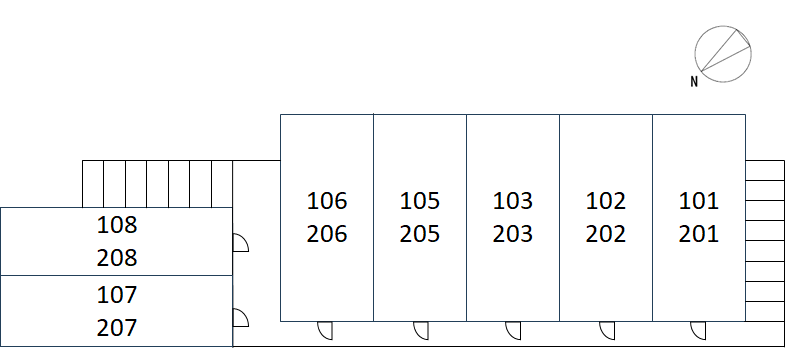 第2九頭竜ハイツのレイアウト図